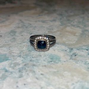 David Yurman Petite Albion Black Onyx Ring- Size 5